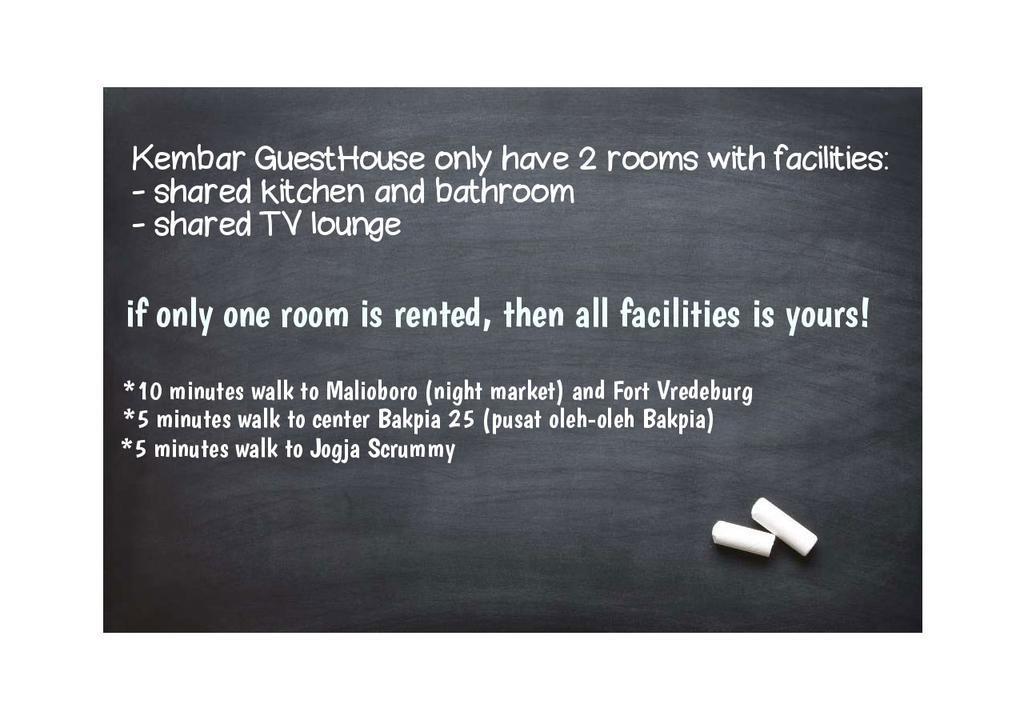 Kembar Guesthouse Yogyakarta Exterior foto